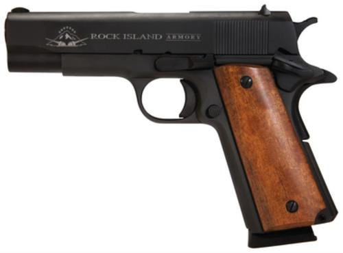 Rock Island Armory 1911 GI Midsized 45 ACP 4.25" Barrel Parkerized Finish Fixed Sights 8rd MA Compliant