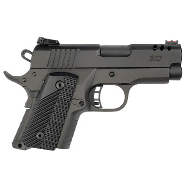 Rock Island 56639 BBR Compact 9mm Luger 10+1., 3.10" Black Steel Barrel, Black Parkerized Serrated Steel Slide, Black Parkerized Steel Frame w/Beavertail, Black G10 Grip