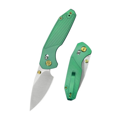 KB Knives KB488D Aero Air Titanium Folder - M390 Super Steel - Green/Satin