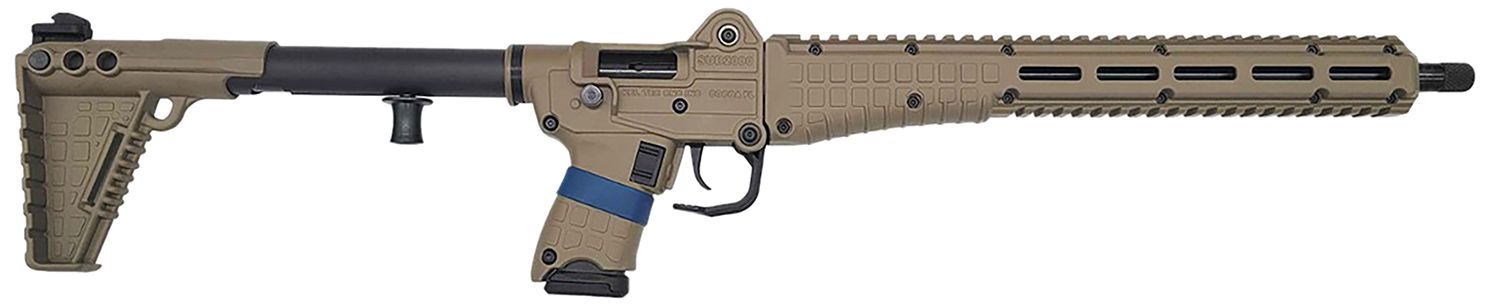 Kel-Tec SUB2000 Gen3 Rifle SUB2K9GLKTAN10, 9mm Luger, 16.15", Folding, 10 Rds