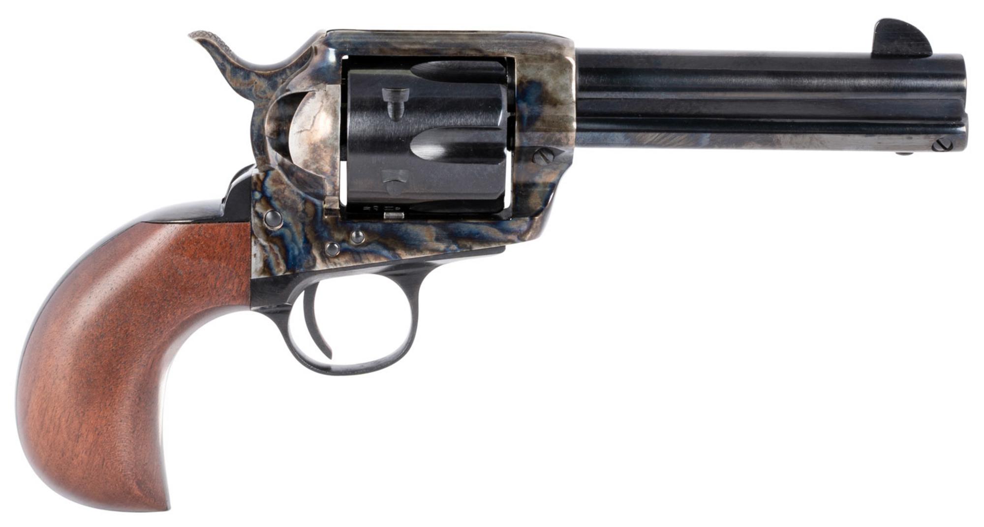Taylors 1873 Cattleman Revolver 200070, 45 Colt, 4.75", Birdshead Walnut Grips, Color Case Hardened Finish, 6 Rds