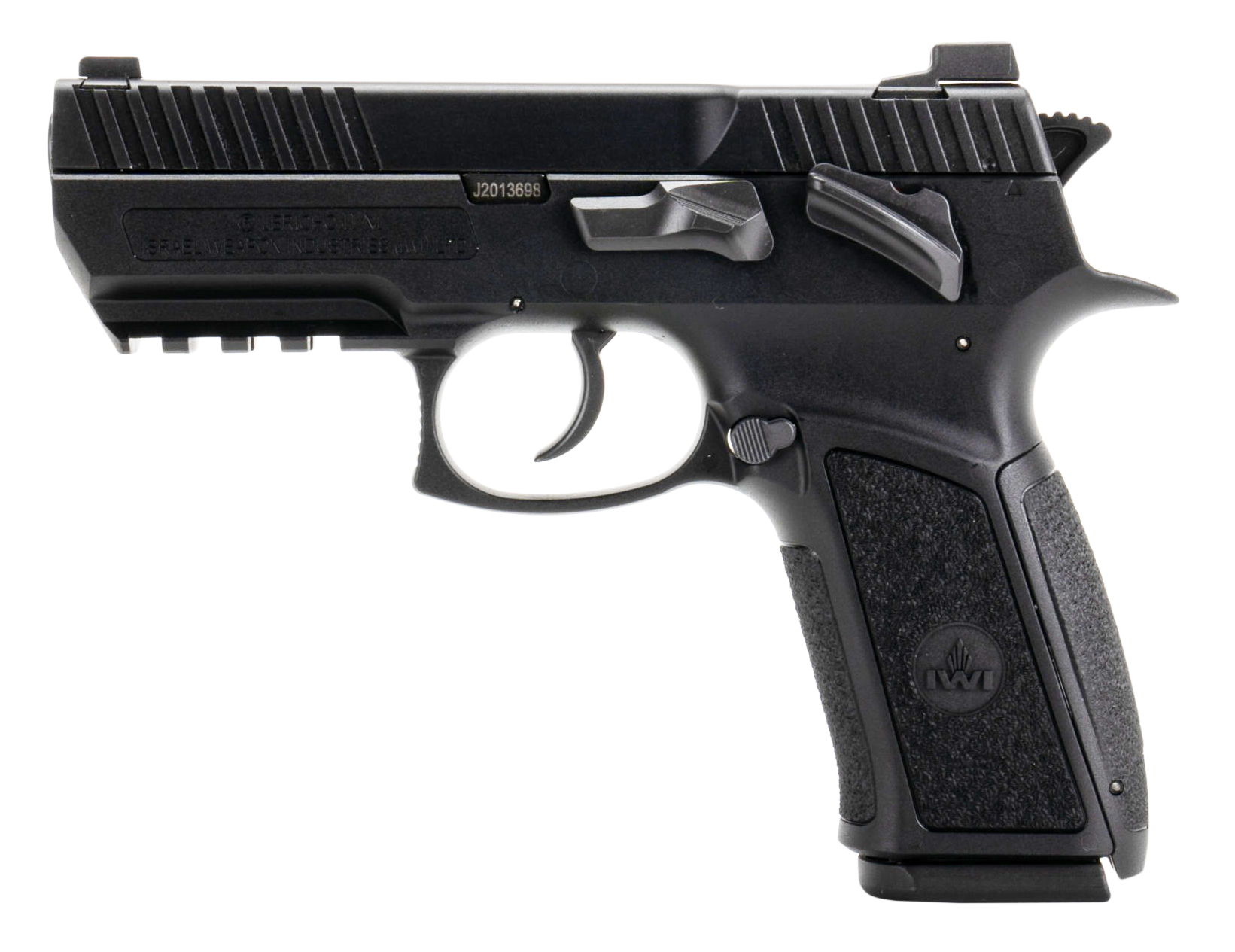 IWI Jericho 941 Enhanced Pistol J941PSL9II, 9mm Luger, 3.80in, Serrated Steel Slide & Polymer Grips, Black Finish, 16 Rds