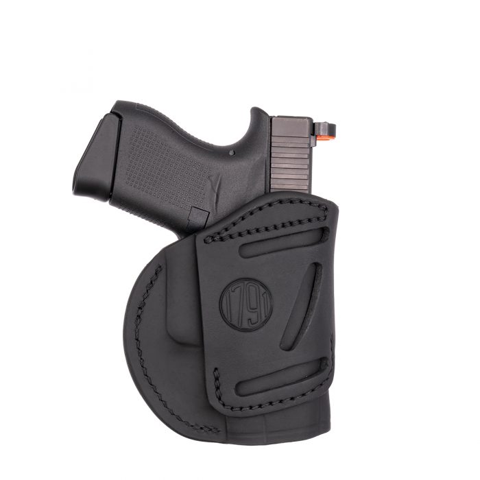 1791 Gunleather 4-Way Concealment & Belt Leather IWB & OWB Stealth Black Right Hand Holster #4WH-3-SBL-R