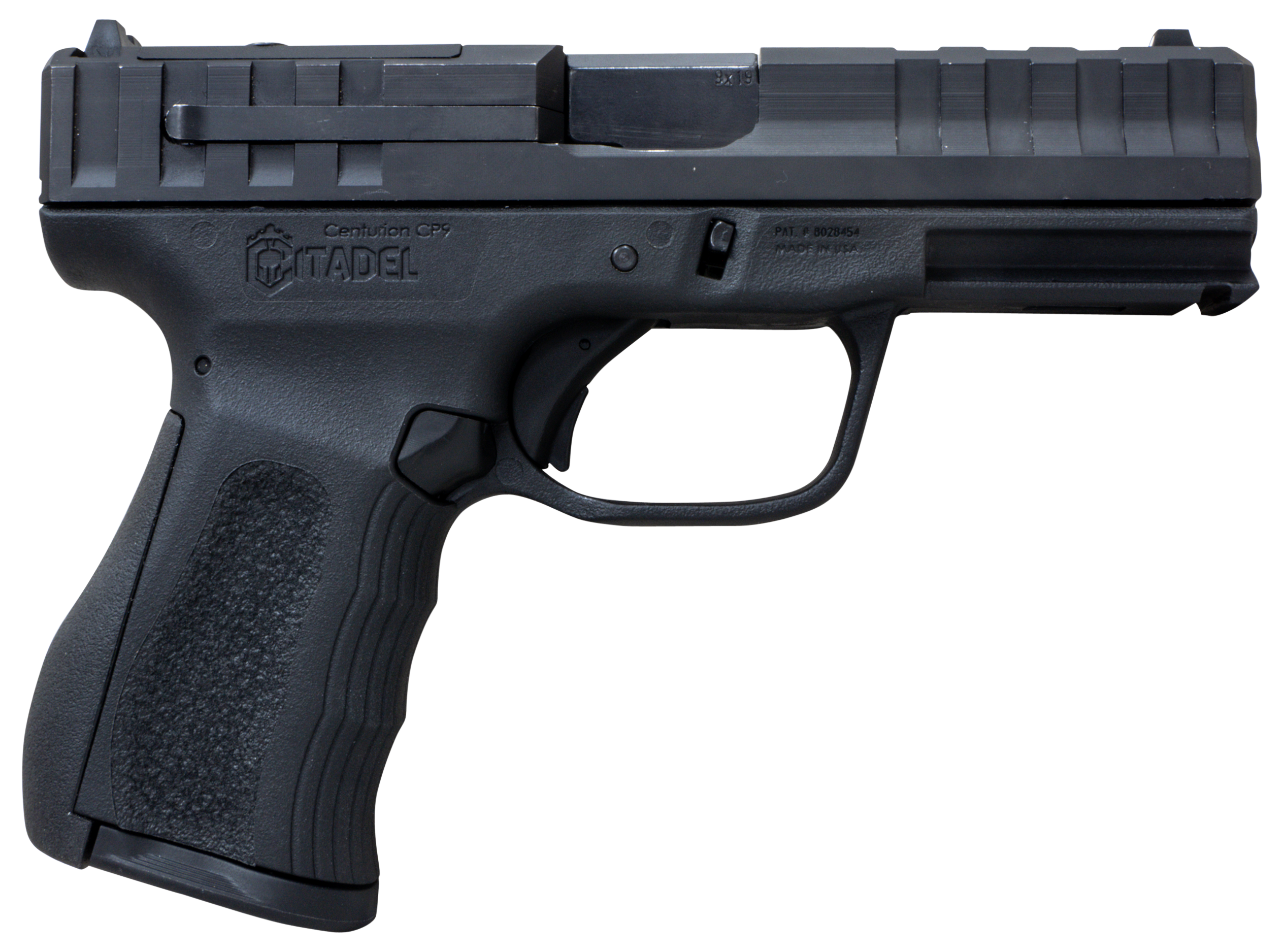 Puma Rifles Centurion CP9 Optic Ready Pistol CITCP9BLK, 9mm Luger, 4in, Polymer Frame & Grips, Black Finish, 14 Rds