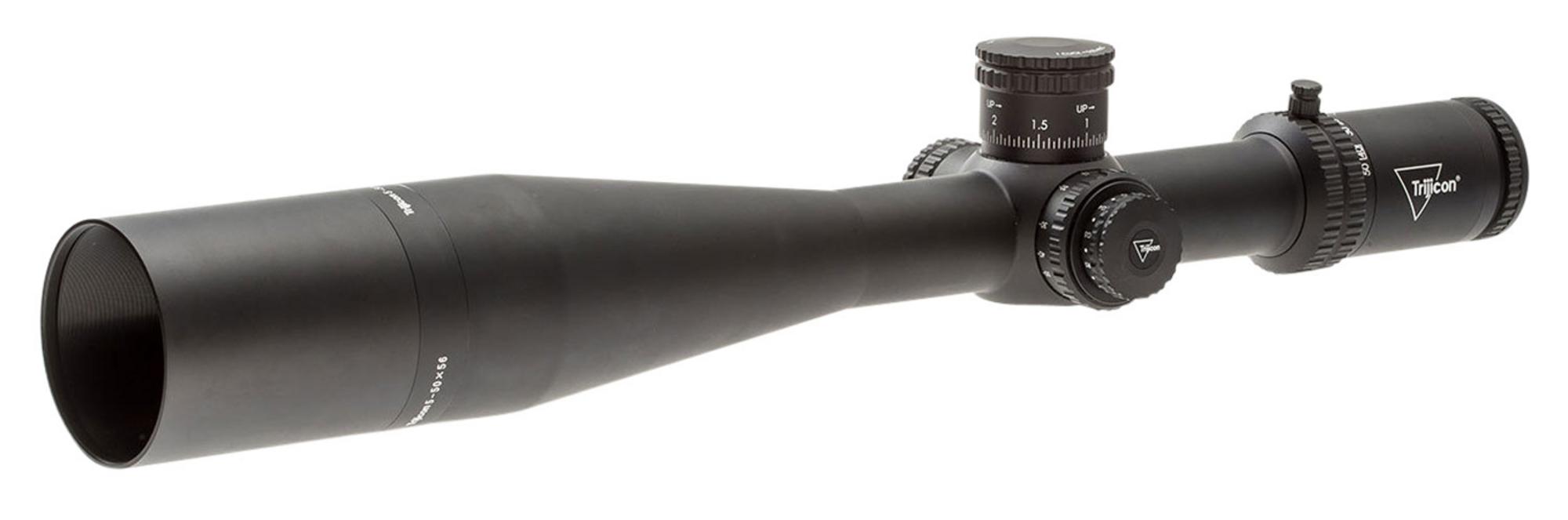 Trijicon Tenmile Rifle Scope 3000017, 5-50x, 56mm Obj, 34mm Tube, Illuminated MRAD Wind Holds Reticle