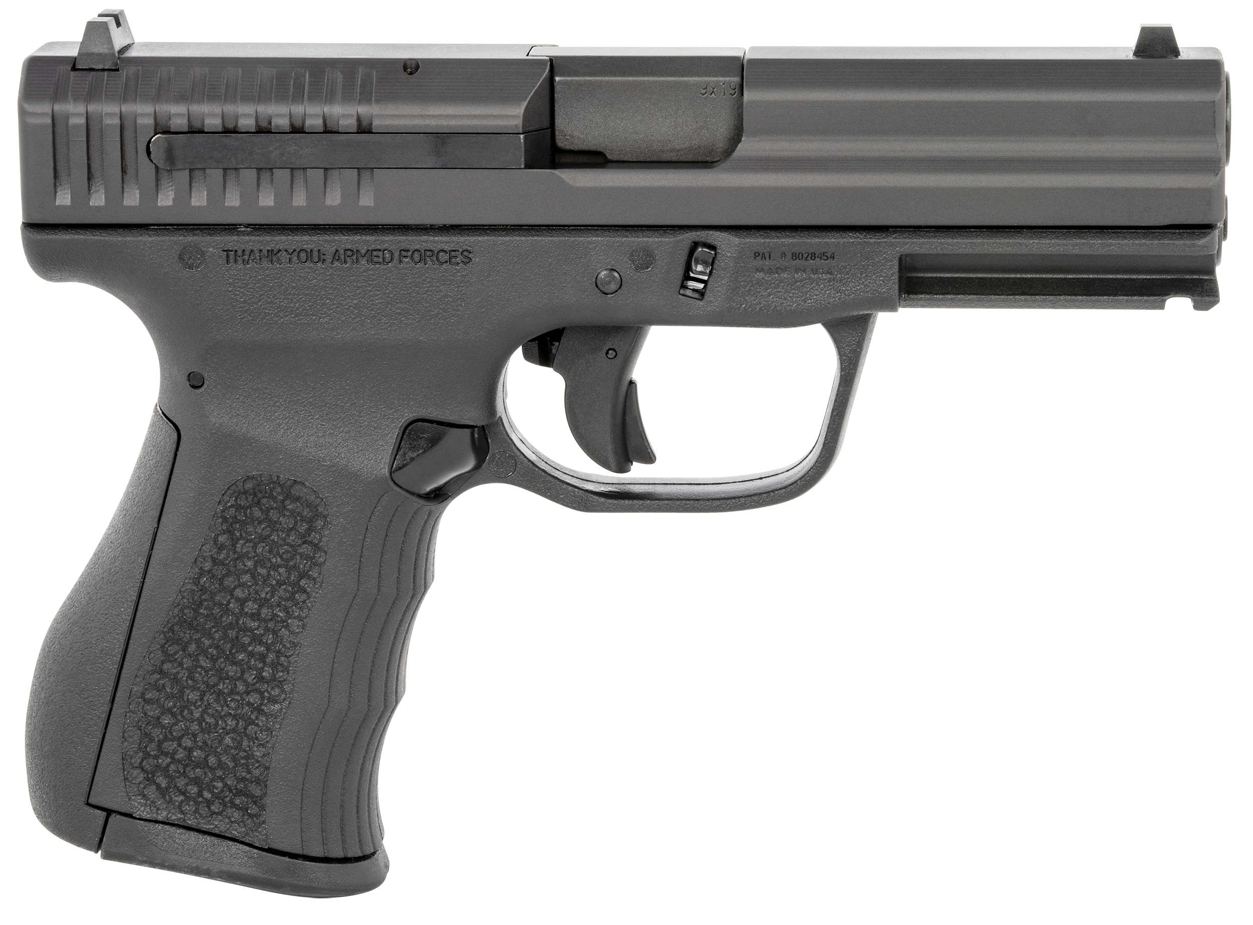 FMK 9C1 G2 Pistol G9C1G2BSS, 9mm Luger, 4in, Black Backstrap Grips, Black Finish, 14 Rds