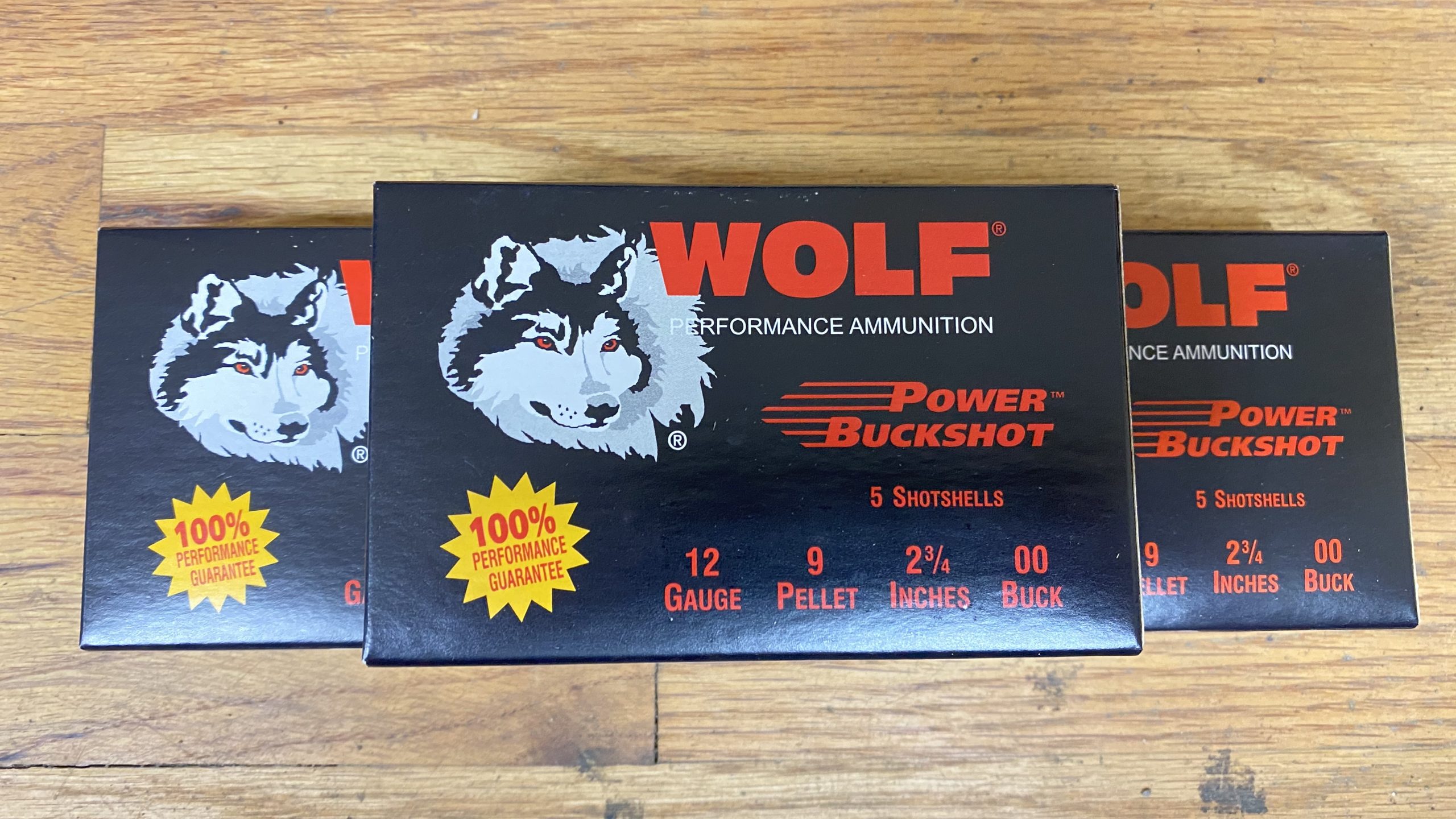 Wolf Ammunition 12 GA 2-3/4" 00 Buck 9 Pellet Three 5 rd boxes