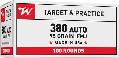 Winchester Ammunition USA 380ACP 95 Grain Full Metal Jacket - 100 Round Value Pack