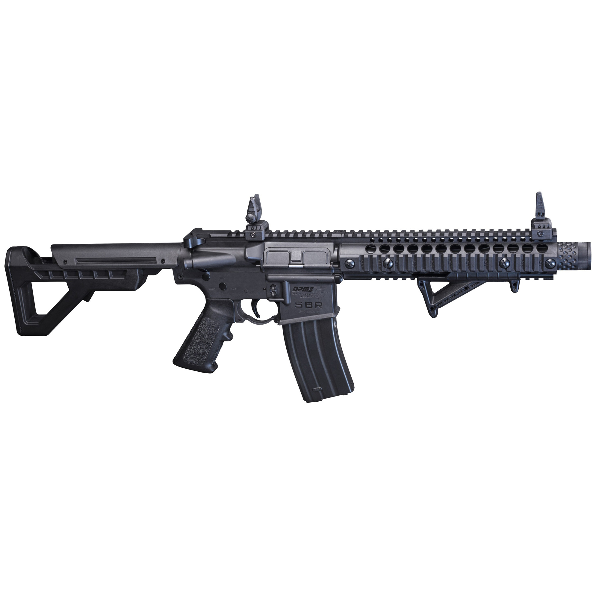 Crosman DSBR DPMS SBR Air Rifle CO2 177 25rd Shot Black Black Receiver Black 6 Position Stock