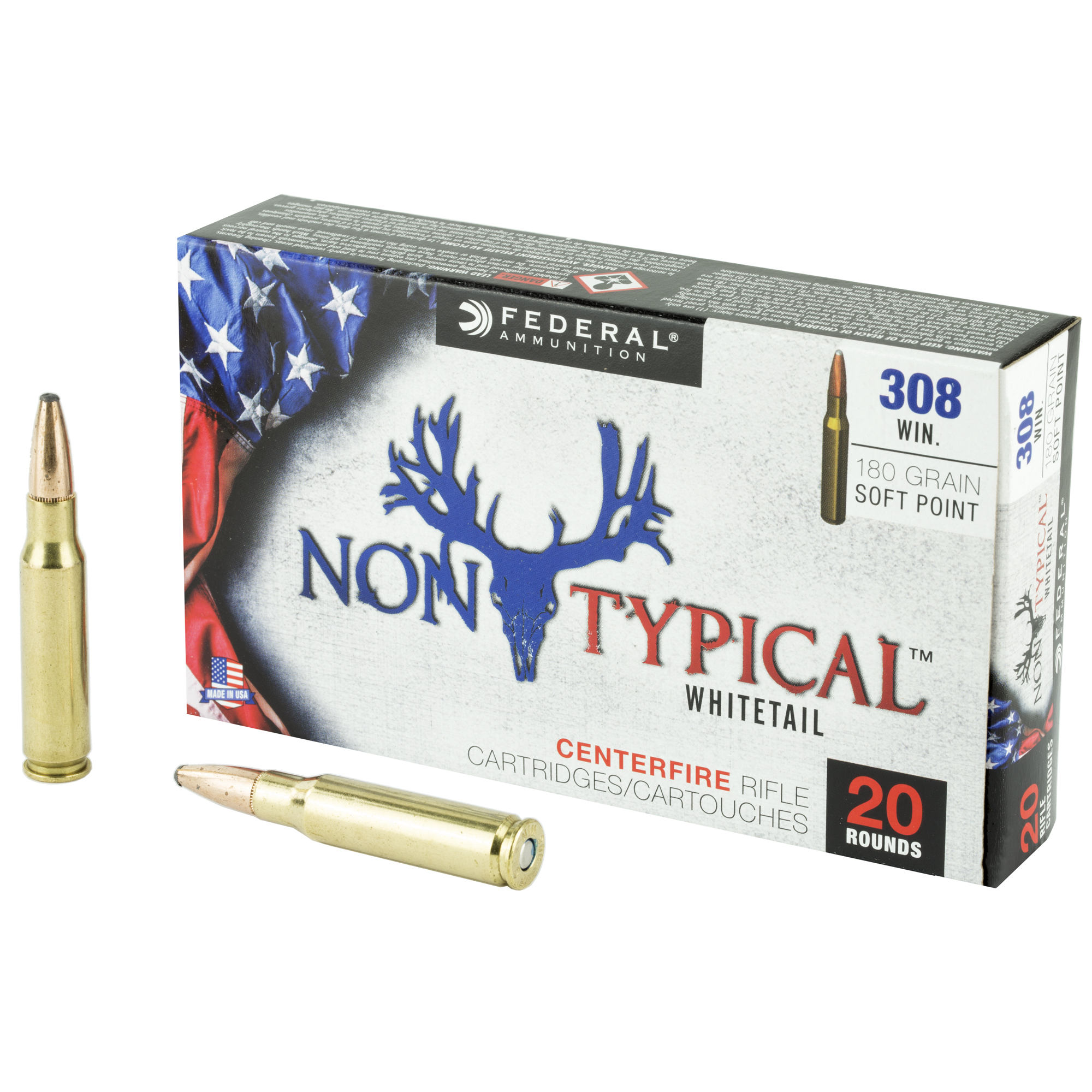 Federal 308DT180 Non-Typical 308 Win 180 gr Non Typical Soft Point 20 Per Box/ 10 Case