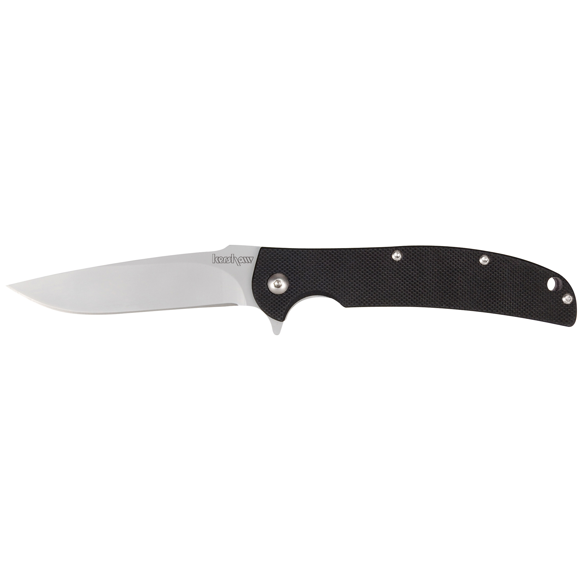 Kershaw 3410 Chill 3.10” Folding Drop Point Plain Bead Blasted 8Cr13MoV SS Blade Black G10 Handle Includes Pocket Clip