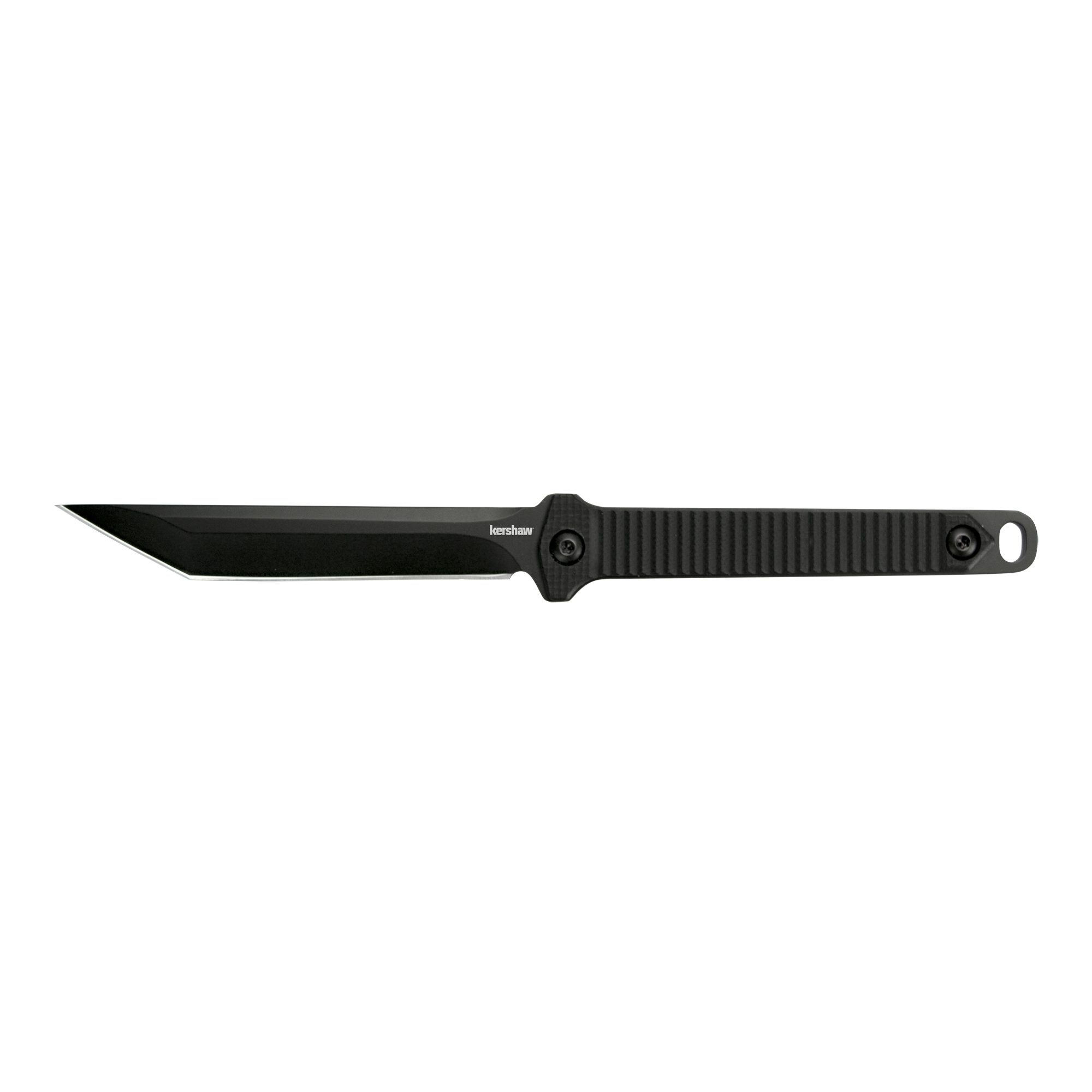 Kershaw 4008X Dune 3.80” Fixed American Tanto Plain Black Oxide 3Cr13MoV SS Blade Black Glass-Filled Nylon Handle Includes Lanyard/Sheath
