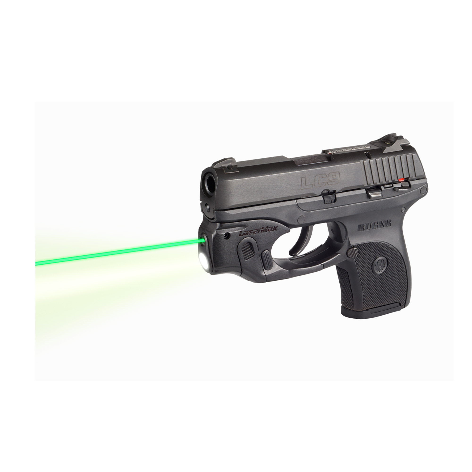 LaserMax CFLC9CG Green Ruger GripSense Light/Laser LC9/LC9s/LC380/EC9s Black 100 Lumens LED White