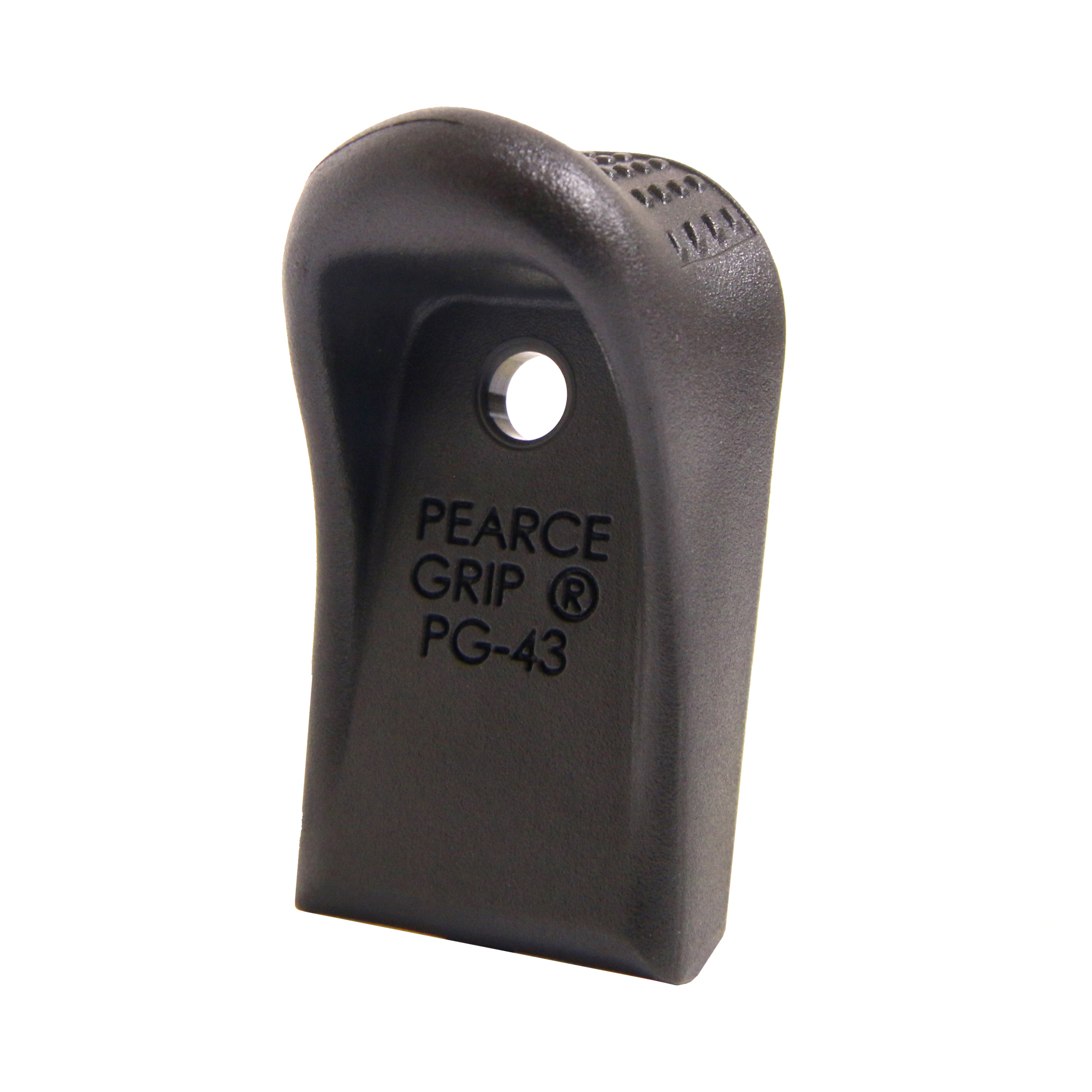Pearce Grip PG43 Grip Extension made of Polymer with Black Finish & 3/4” Additional Length for Glock 43