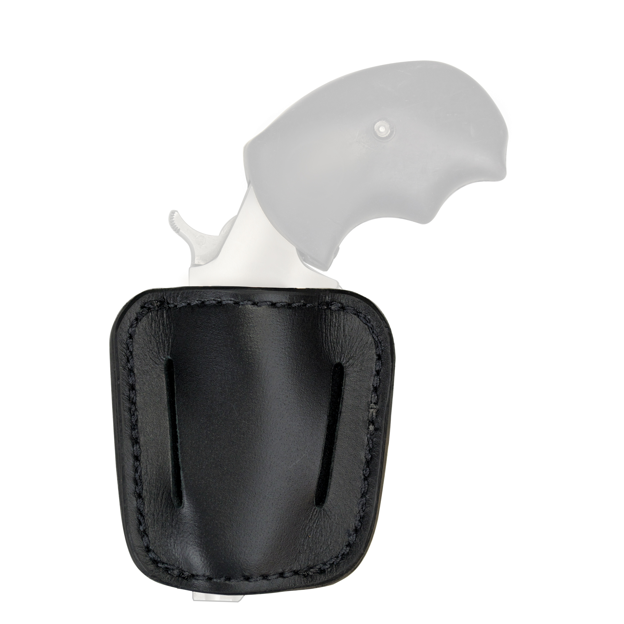 Homeland HLM037 Mini Concealment IWB/OWB Black Leather Belt Loop/Clip Fits NAA Mini-Revolver/Black Widow Ambidextrous