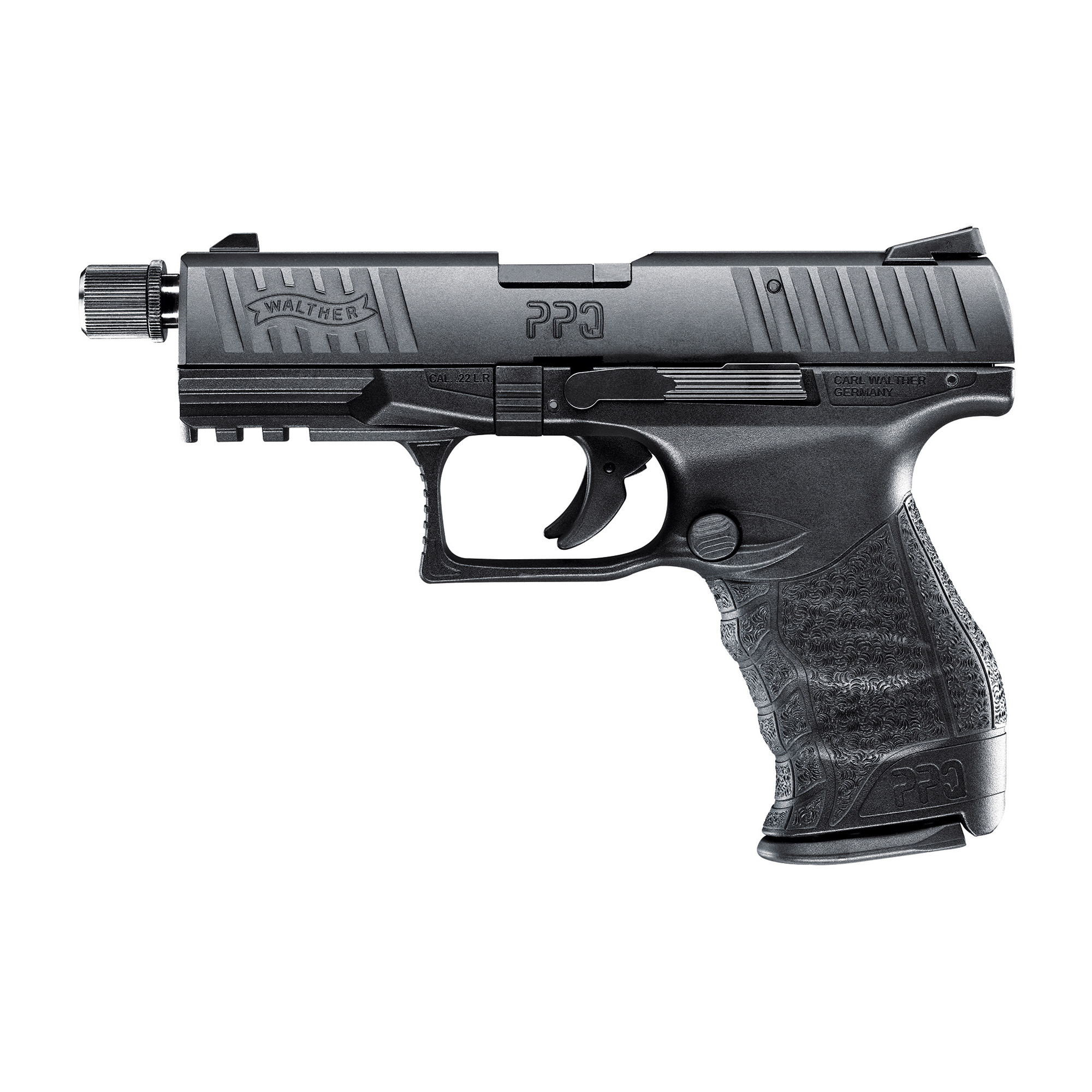Walther Arms 5100304 PPQ M2 SD Tactical 22 LR 10+1 4” Threaded Steel Barrel, Matte Black Tenifer Serrated/Steel Slide, Black Polymer Frame w/Picatinny Rail, Black Polymer Grips
