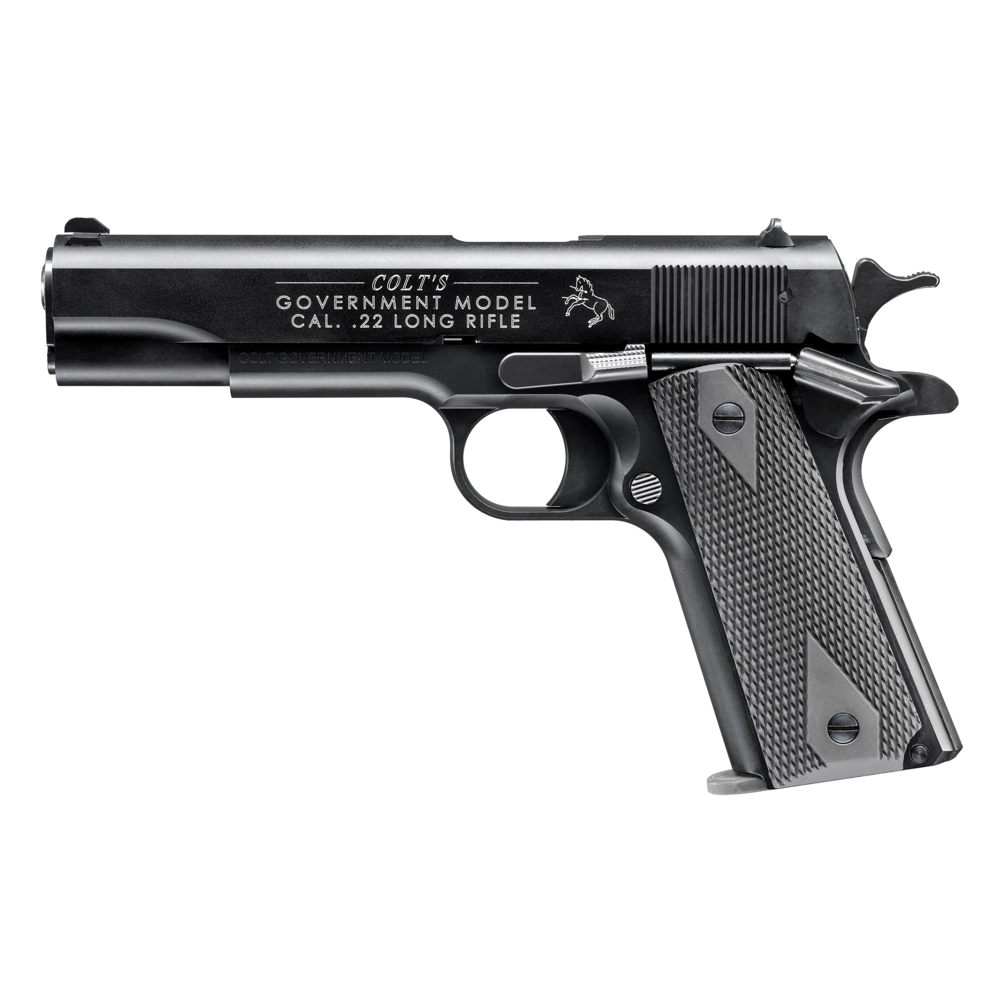 Walther 1911-A1 Colt Government 22 LR 5” 12+1 Black Tenifer Steel Slide Checkered Black Polymer Grip