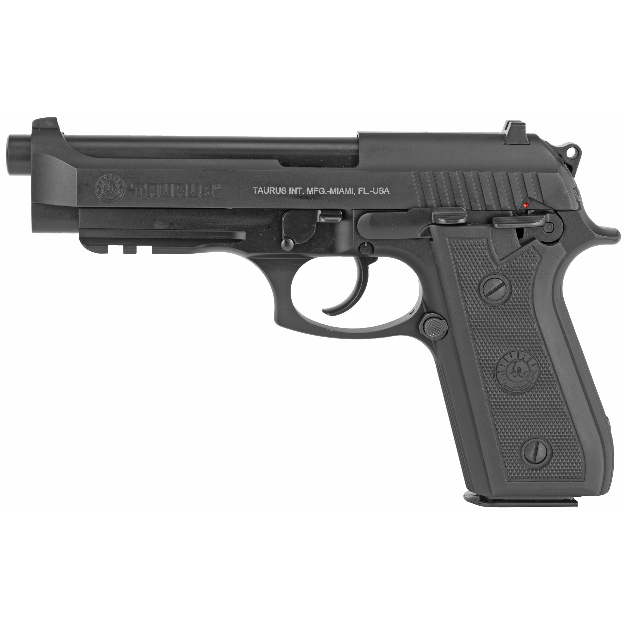 Taurus PT-92 9mm 5” 17+1 (2) Black Anodized Aluminum Frame with Picatinny Rail Matte Black Steel Slide Black Rubber Grip