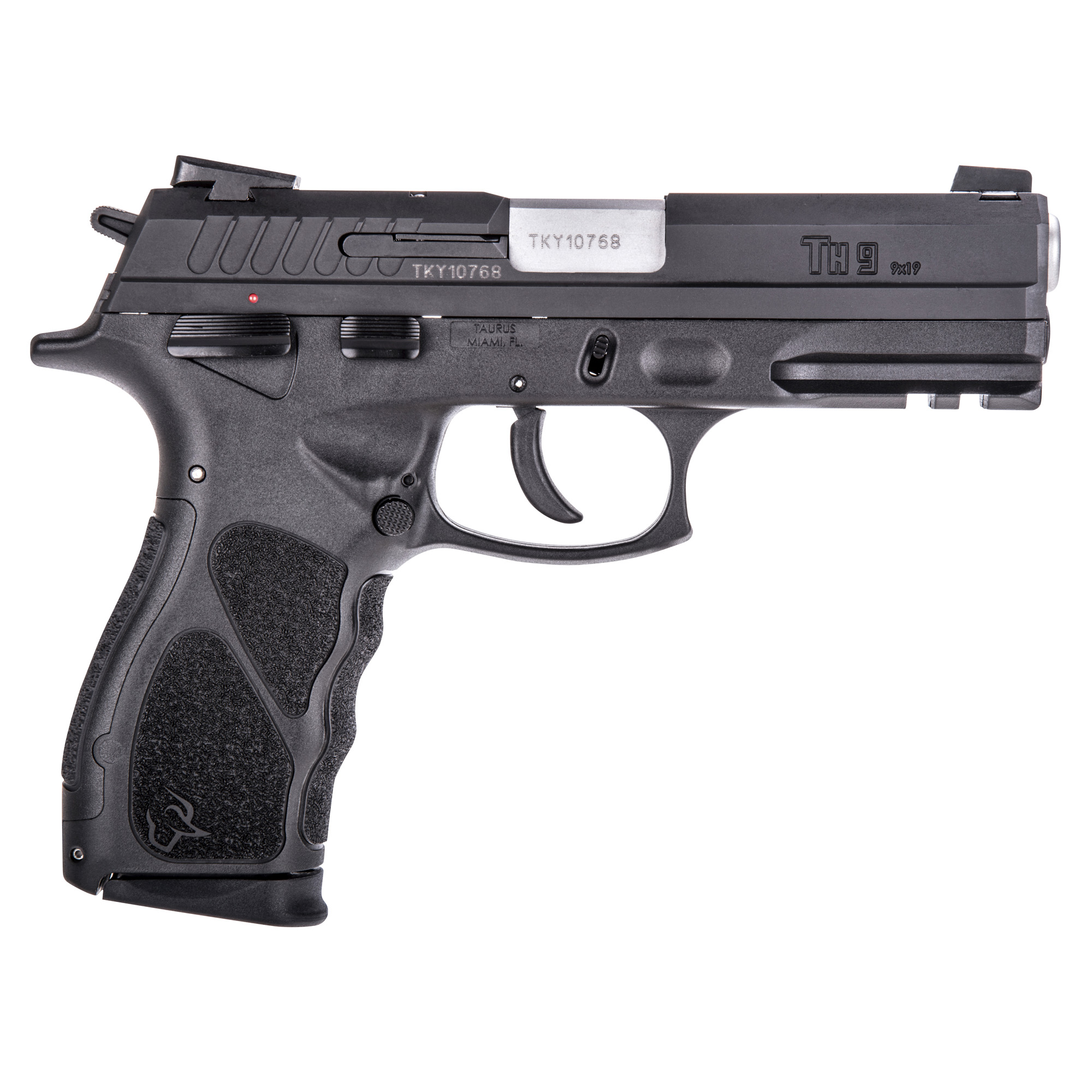 Taurus 1TH9041 TH Full Size 9mm Luger 17+1 4.27” Matte Stainless Steel Barrel, Matte Black Serrated Slide, Black Polymer Frame w/Picatinny Rail, Black Finger Grooved Polymer Grip Right Hand