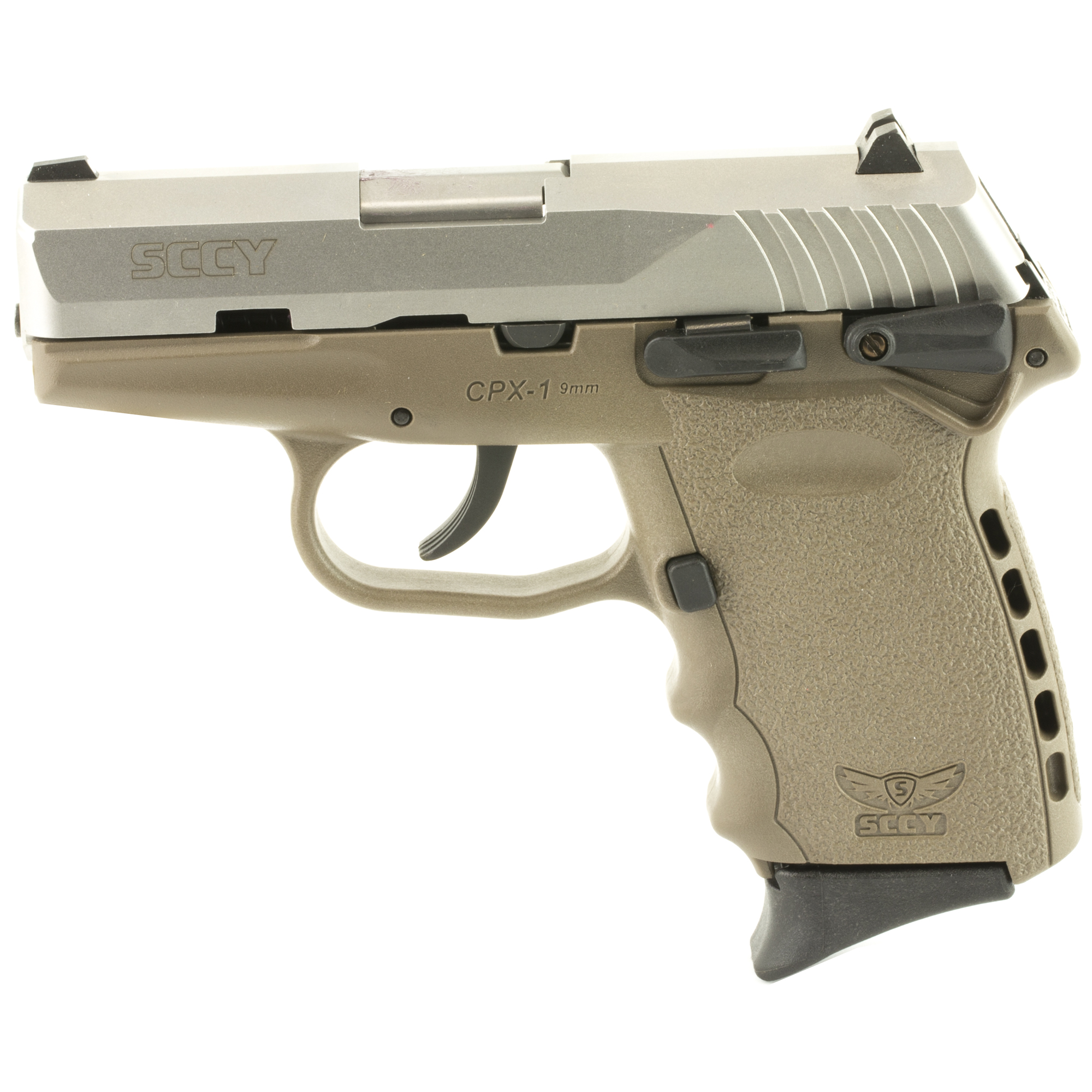 SCCY CPX-1 9mm Luger 3.10” 10+1 Stainless Steel Slide Flat Dark Earth Polymer Grip