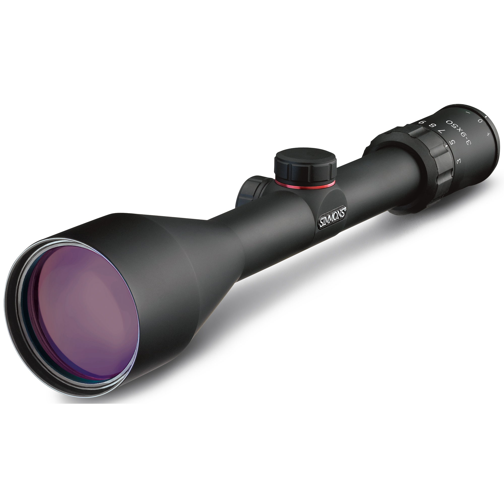 Simmons 510519 8 Point 3-9x 50mm Obj 31.4-10.5 ft @ 100 yds FOV 1” Tube Black Matte Truplex