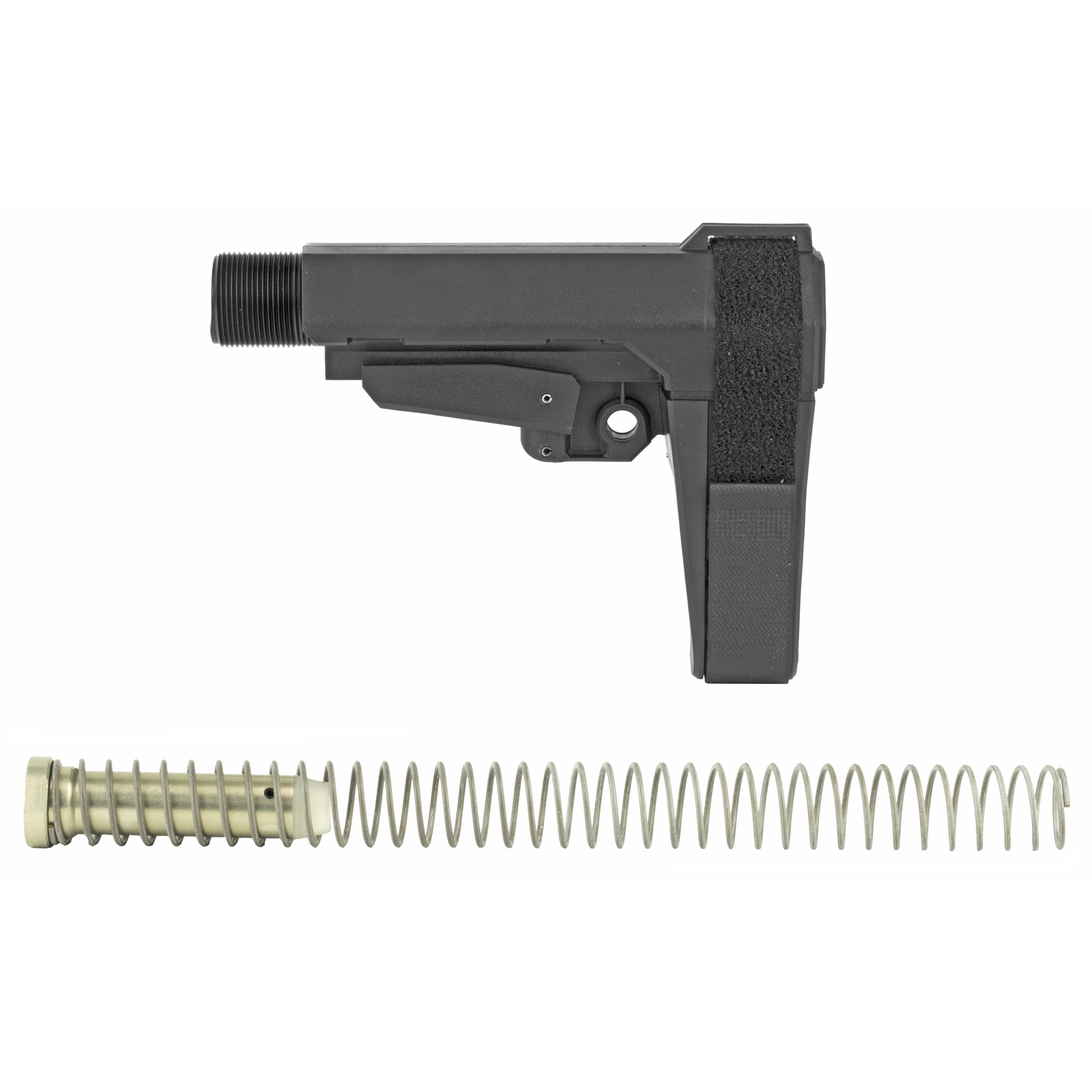 CMMG 55CA9F7 RipBrace Kit 6 Position Black Synthetic with Fastback & P3 Technology for AR-Platform