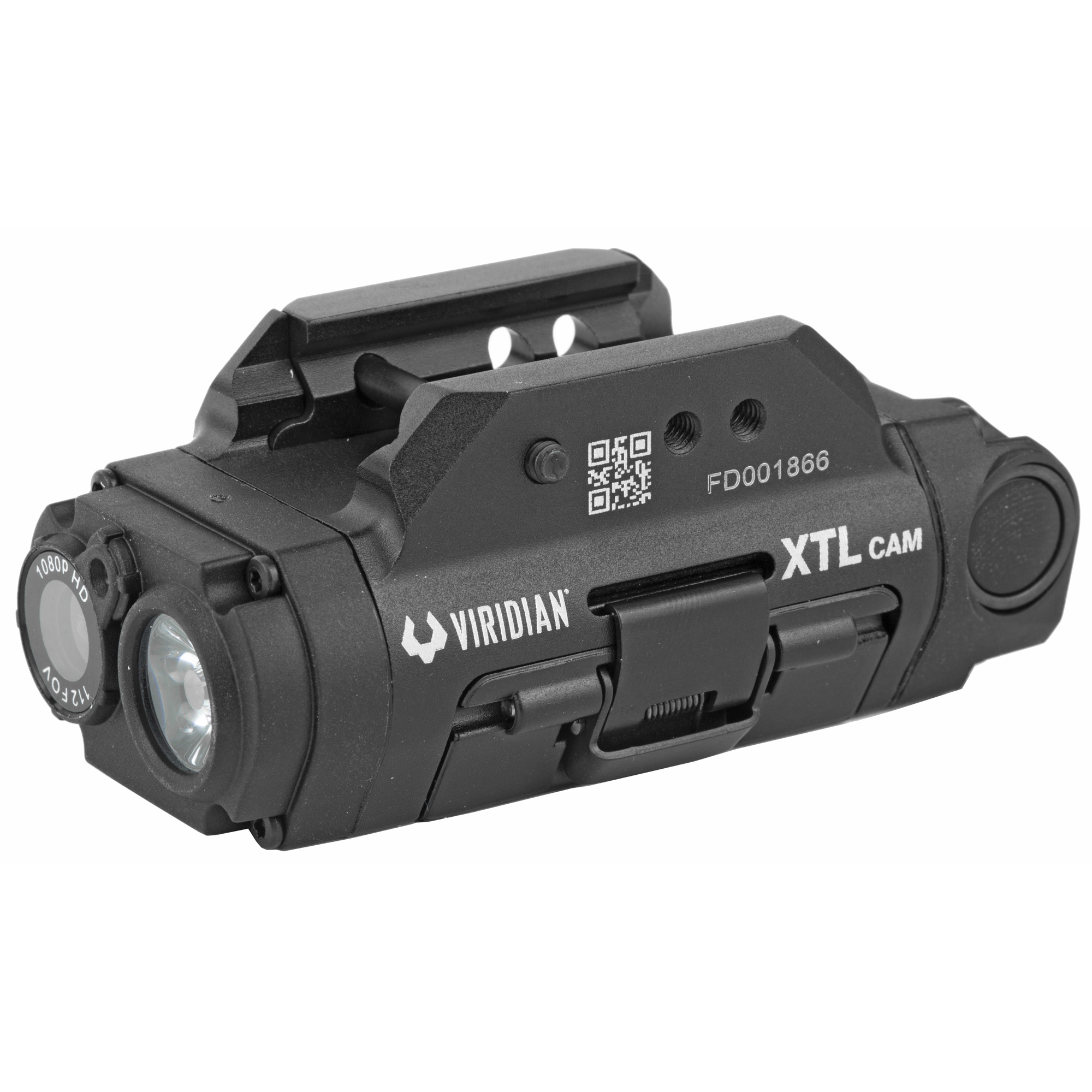Viridian 9900016 XTLcam Gen 3 with Tactical Light and HD Camera X Series Black 500 Lumens White LED/1920x1080 HD Camera with Microphone