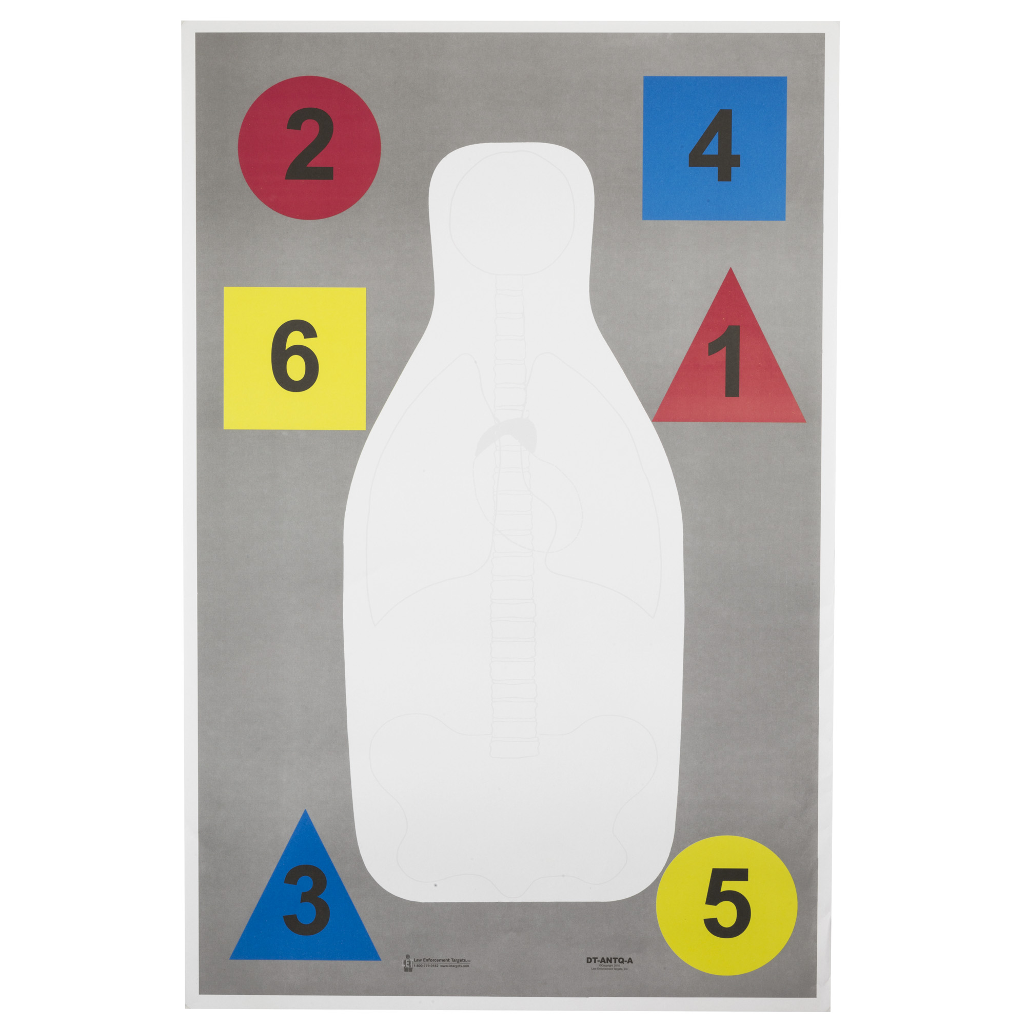 Action Target DTANTQA100 Training Multi-Purpose Silhouette Paper Hanging 23” x 35” Multi-Color 100 Per Box