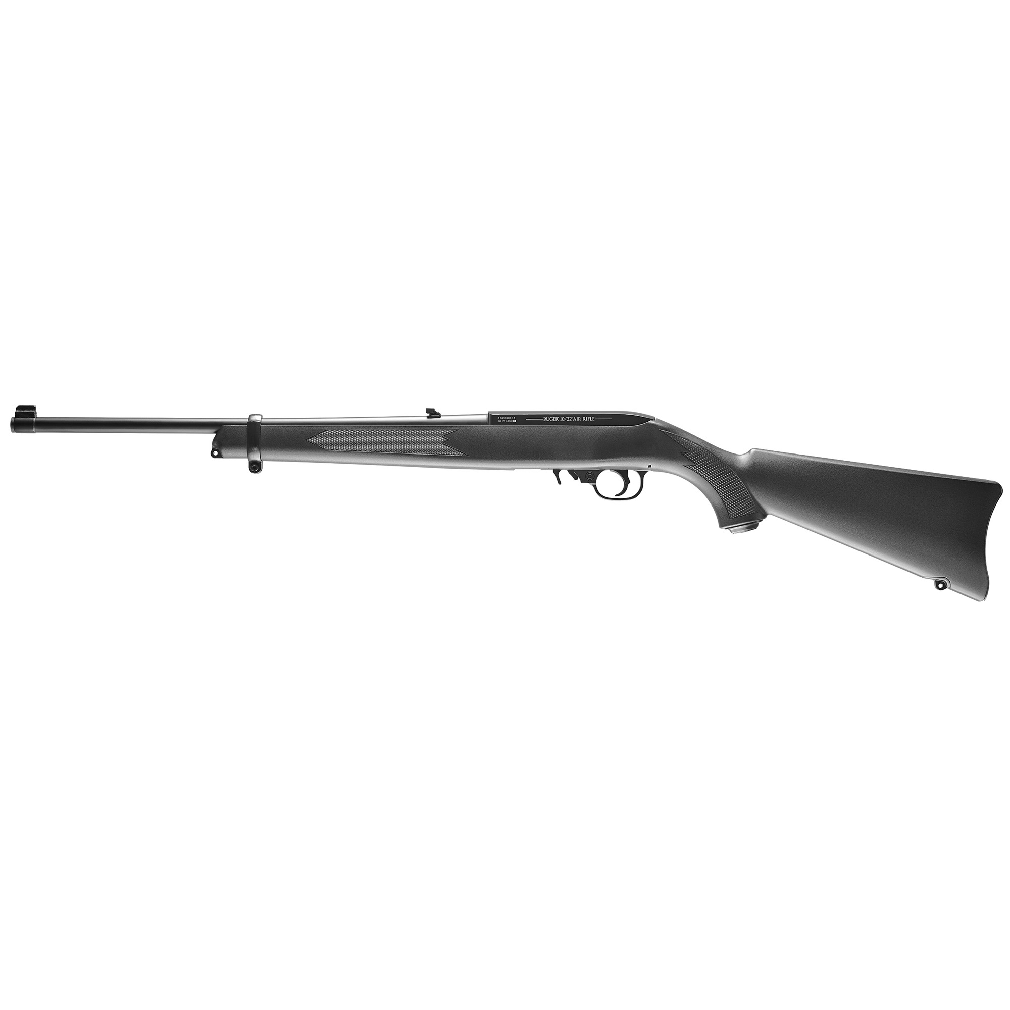 Umarex Ruger Air Guns 2244233 10/22 CO2 177 Pellet 10rd Rotary Magazine, Drilled & Tapped Receiver, Single or Double Action, Black Synthetic Stock, Uses 2 12 Gram CO2 Cartridges To Launch