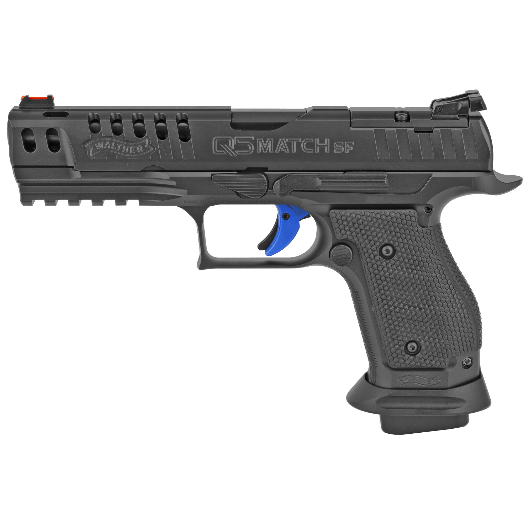 Walther Arms 2846951 PPQ Q5 Match 9mm Luger 5” 17+1 Black Ported Steel Slide Wraparound Ergonomic Grip