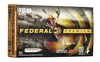 Federal P270TT1 Premium 270Win 130gr Trophy Bonded Tip 20 Per Box/10 Case