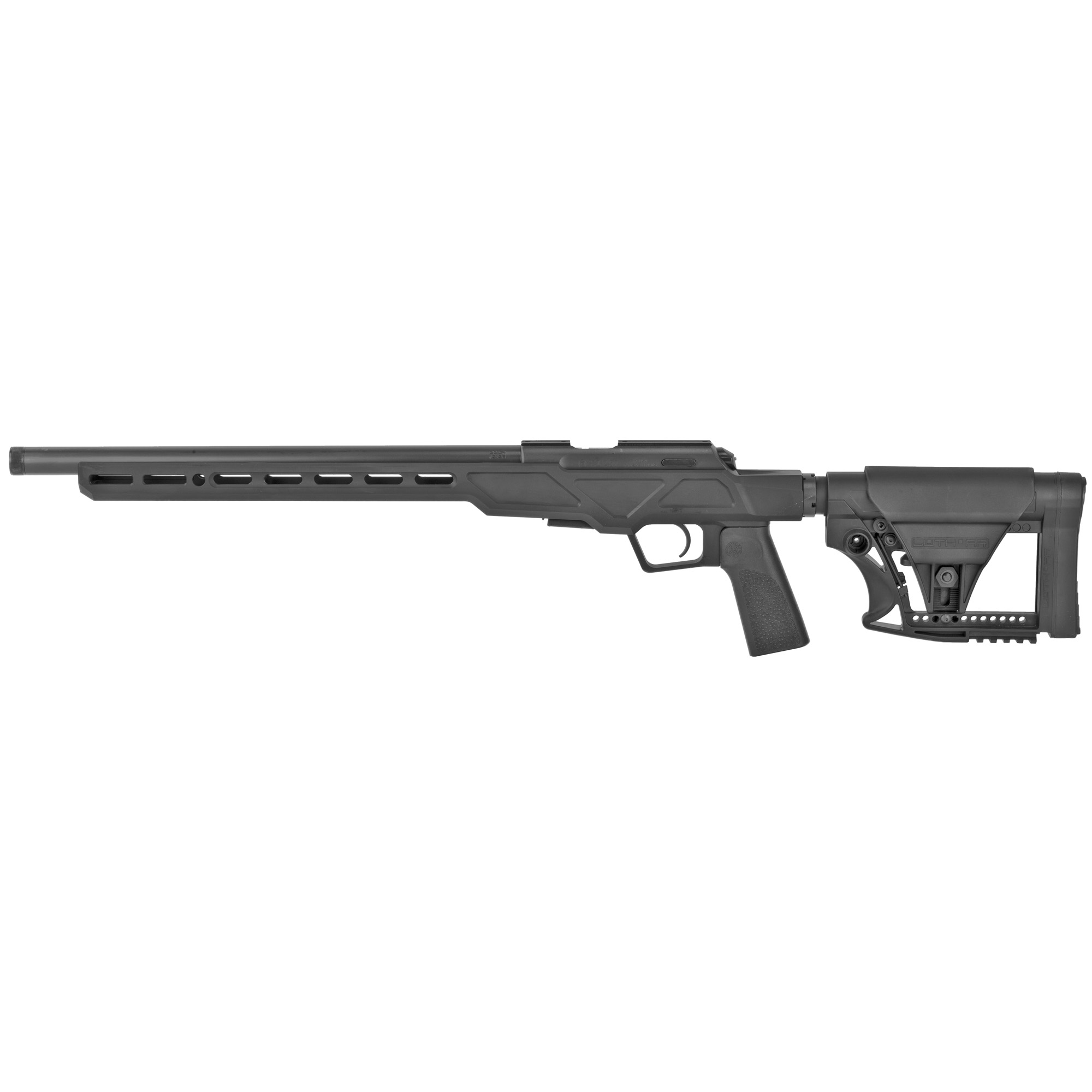 CZ-USA 02360 CZ 457 Varmint Precision Chassis SR 22 LR Caliber with 5+1 Capacity, 16.50” Threaded Barrel, Black Anodized Metal Finish & Adjustable Luth-AR Black Stock Right Hand (Full Size)