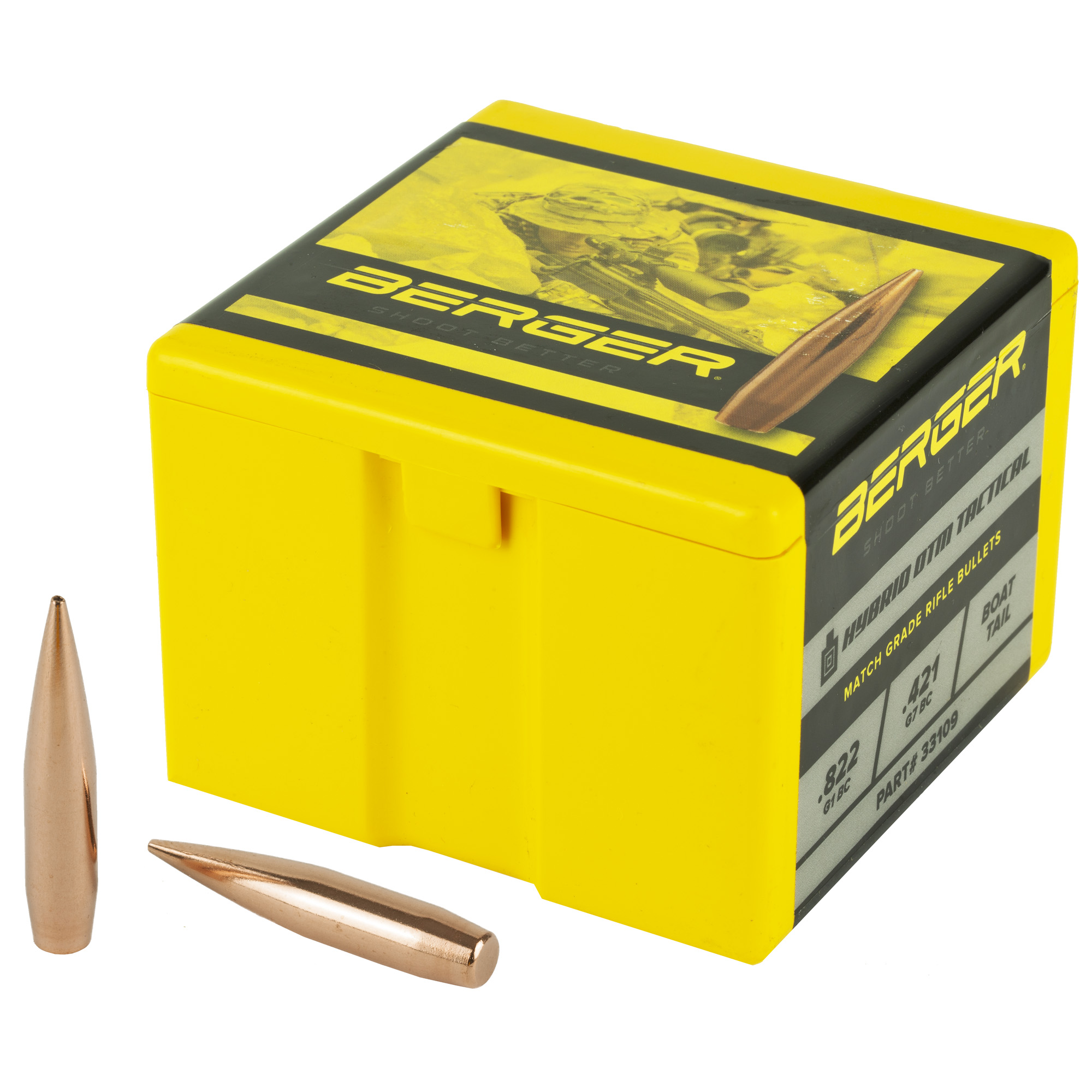 Berger Bullets 33109 Tactical Long Range 338Cal 300gr Hybrid Open Tip Match 100/Box