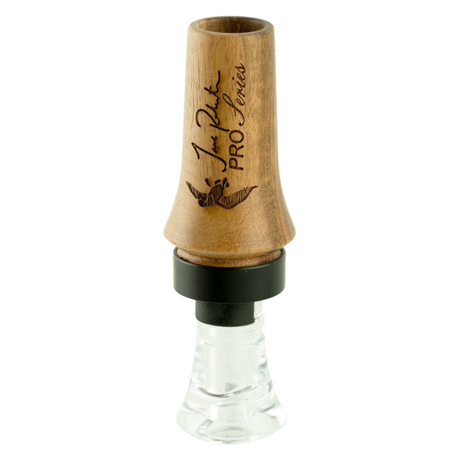 Duck Commander DCPROTW Jase Pro Series Double Reed Mallard Hen Sounds Attracts Ducks Natural Tigerwood