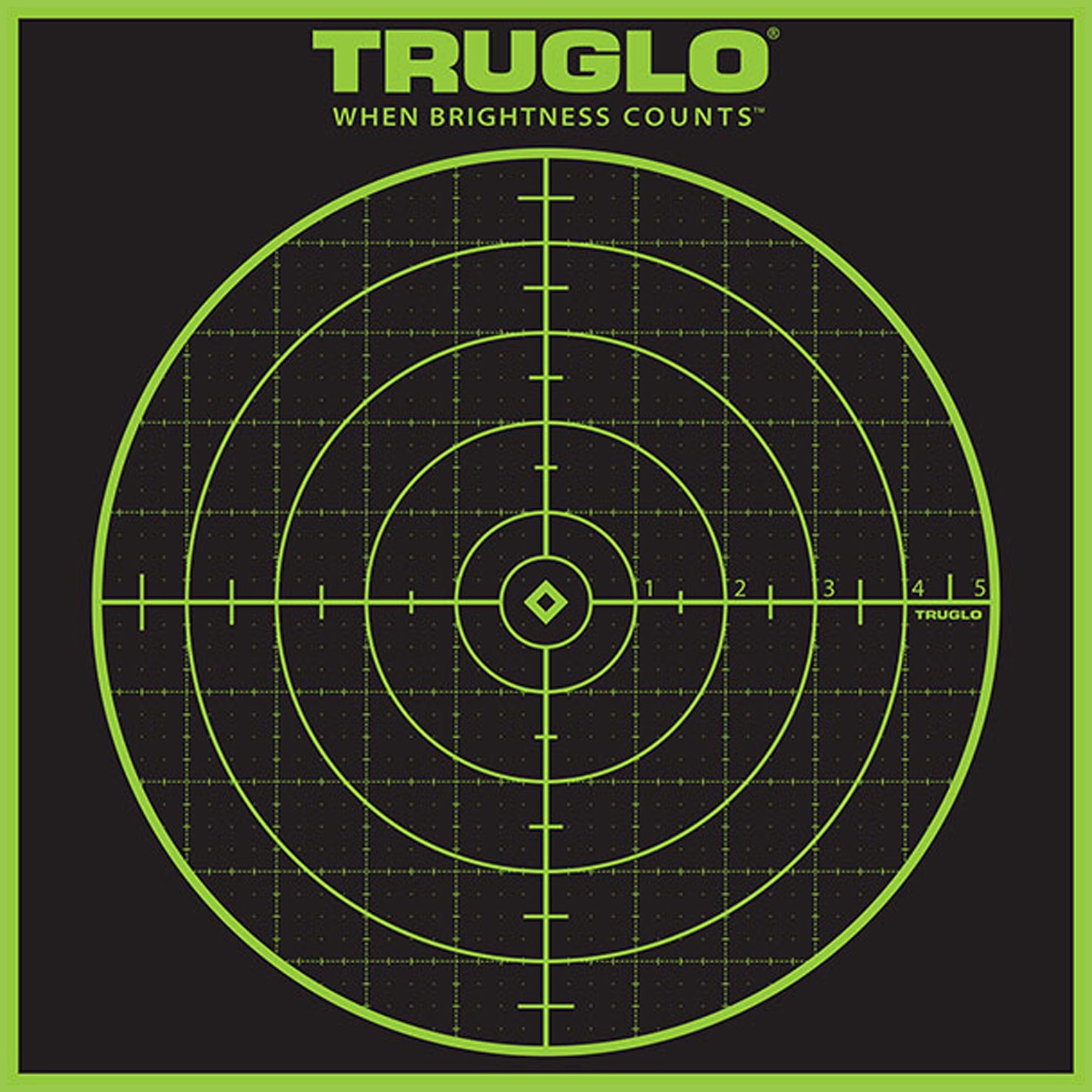TruGlo TG10A12 Tru-See Grid Self-Adhesive Heavy Paper Black/Green 12”x12” Bullseye 12 Pack
