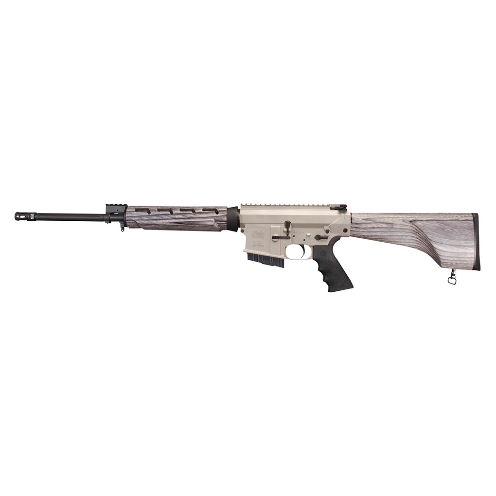 Windham Weaponry R18FFTWS1308 308 Hunter A2 Suppressor 7.62x51mm NATO Caliber with 18” Barrel, 5+1 Capacity, Nickel Metal Finish, Pepper Gray Stock, Black Polymer Grip Right Hand