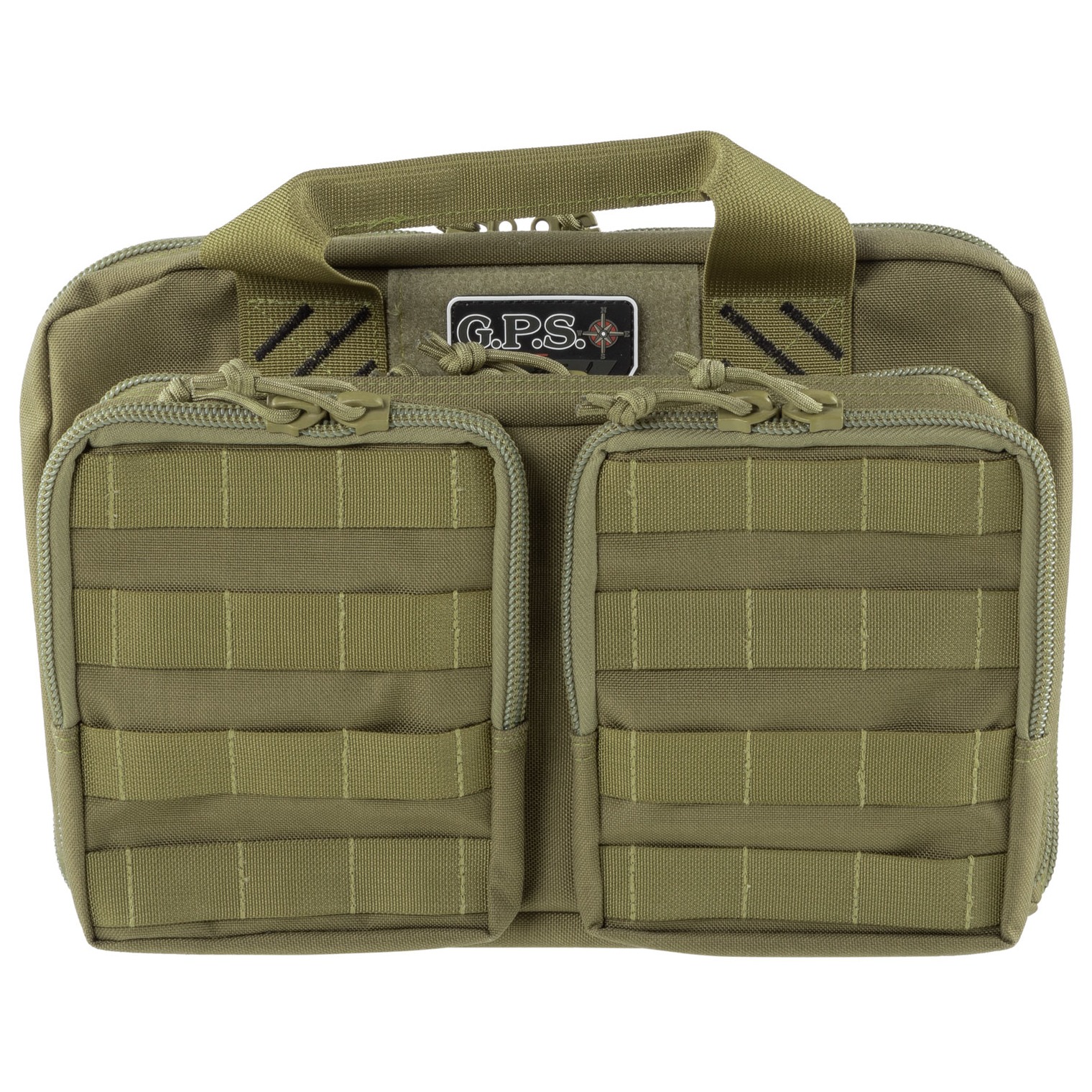 GPS Bags T1312PCT Tactical Quad +2 Tan 1000D Polyester with YKK Lockable Zippers, 8 Mag Pockets, 2 Ammo Front Pockets, Visual ID Storage System & Holds Up To 6 Handguns