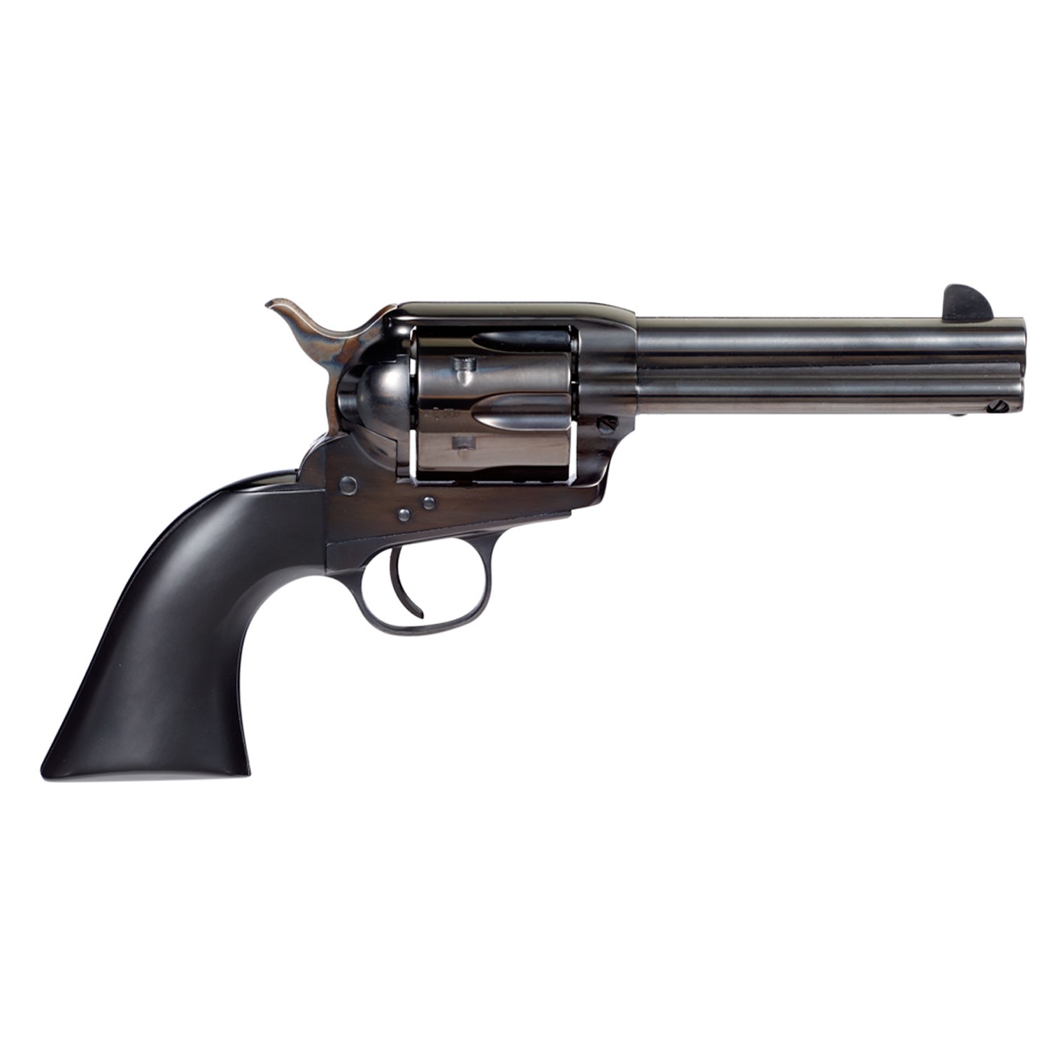 Taylors & Company 555161D Devil Anse 45 Colt (LC) 6rd 4.75” Blued Cylinder & Barrel Color Case Hardened Steel Frame Matte Black Wood Grip (Taylor Tuned)