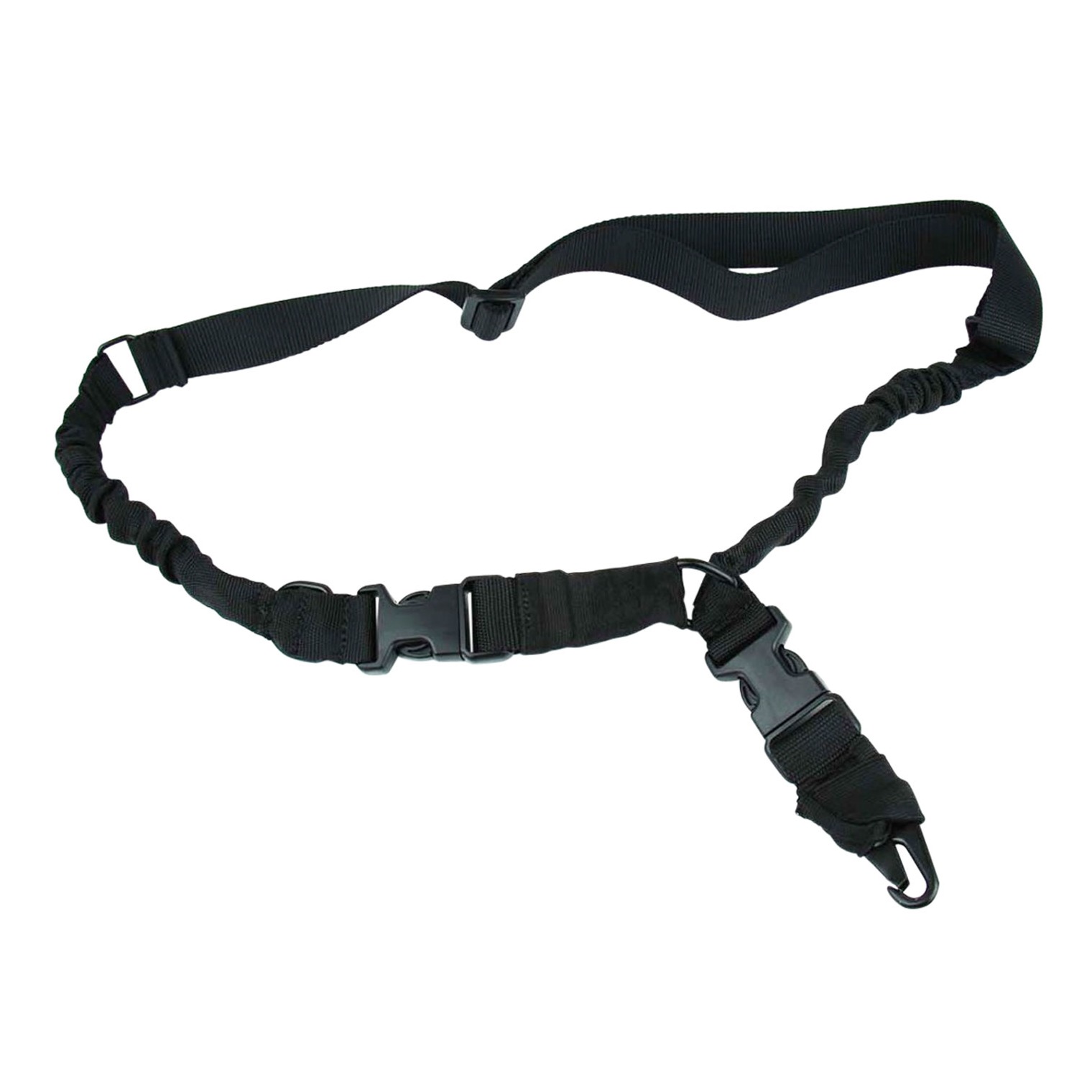 TacFire SL003B 2 To 1 Point Sling Black Nylon 30”-40” OAL Adjustable Double Bungee Rifle
