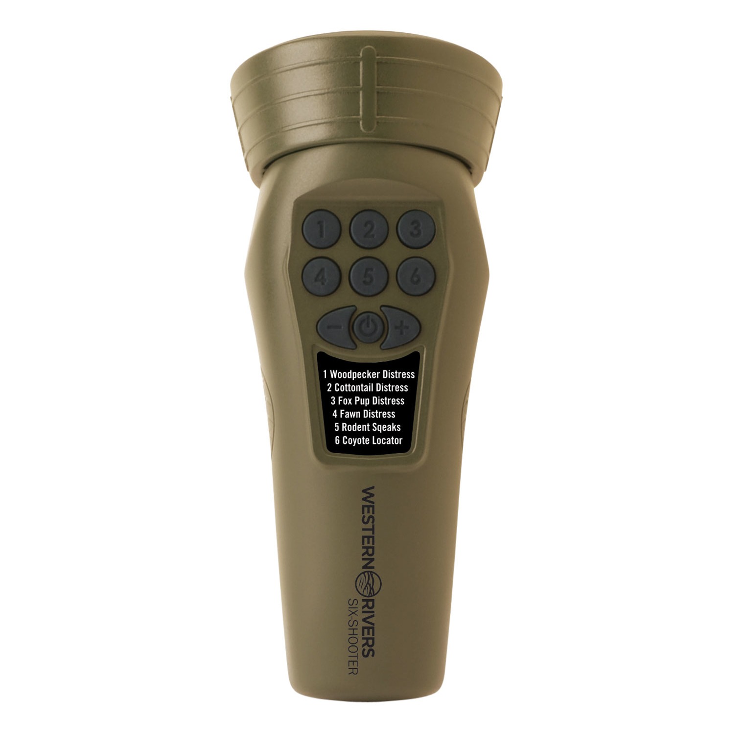 Western Rivers Mantis Six Shooter Electronic Game Call Brown Plastic