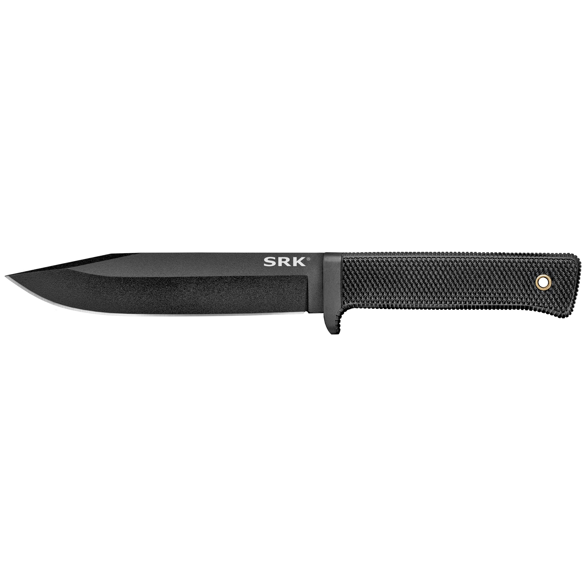 Cold Steel CS49LCK SRK 6” Fixed Clip Point Plain Black Tuff-Ex Finish SK-5 Steel Blade, 4.75” Black Kray-Ex Handle, Includes Sheath