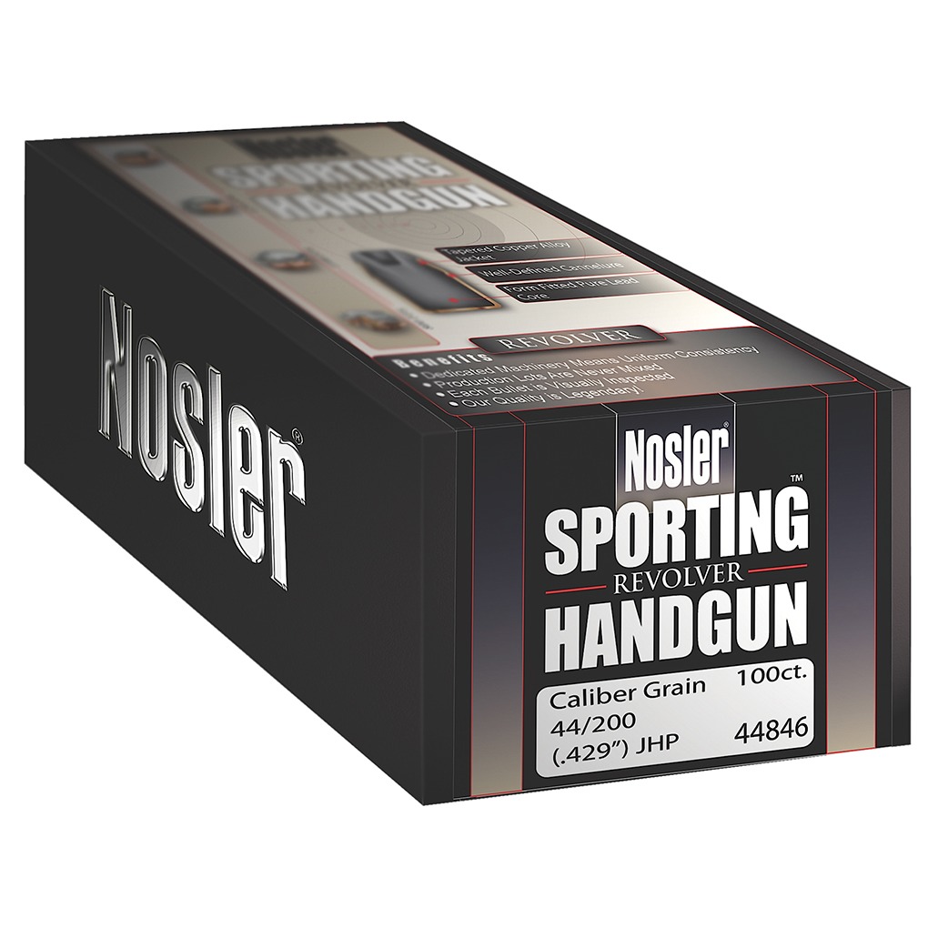 Nosler 43013 Sporting Handgun 45Colt 250gr Jacketed Hollow Point 100/Box