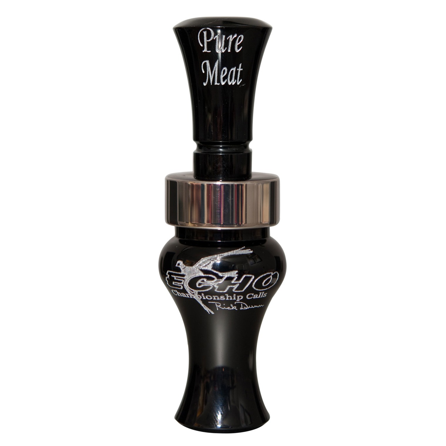 Echo Calls 79019 Pure Meat Open Call Double Reed Mallard Sounds Attracts Ducks Black Acrylic