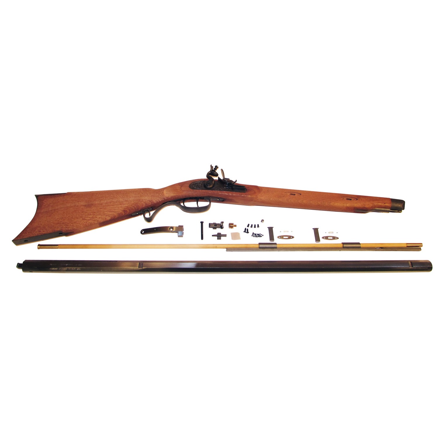 Lyman 6031111 Great Plains Muzzleloader Rifle Kit 50 Cal 32” Blued Hardwood Stock Sidelock Action