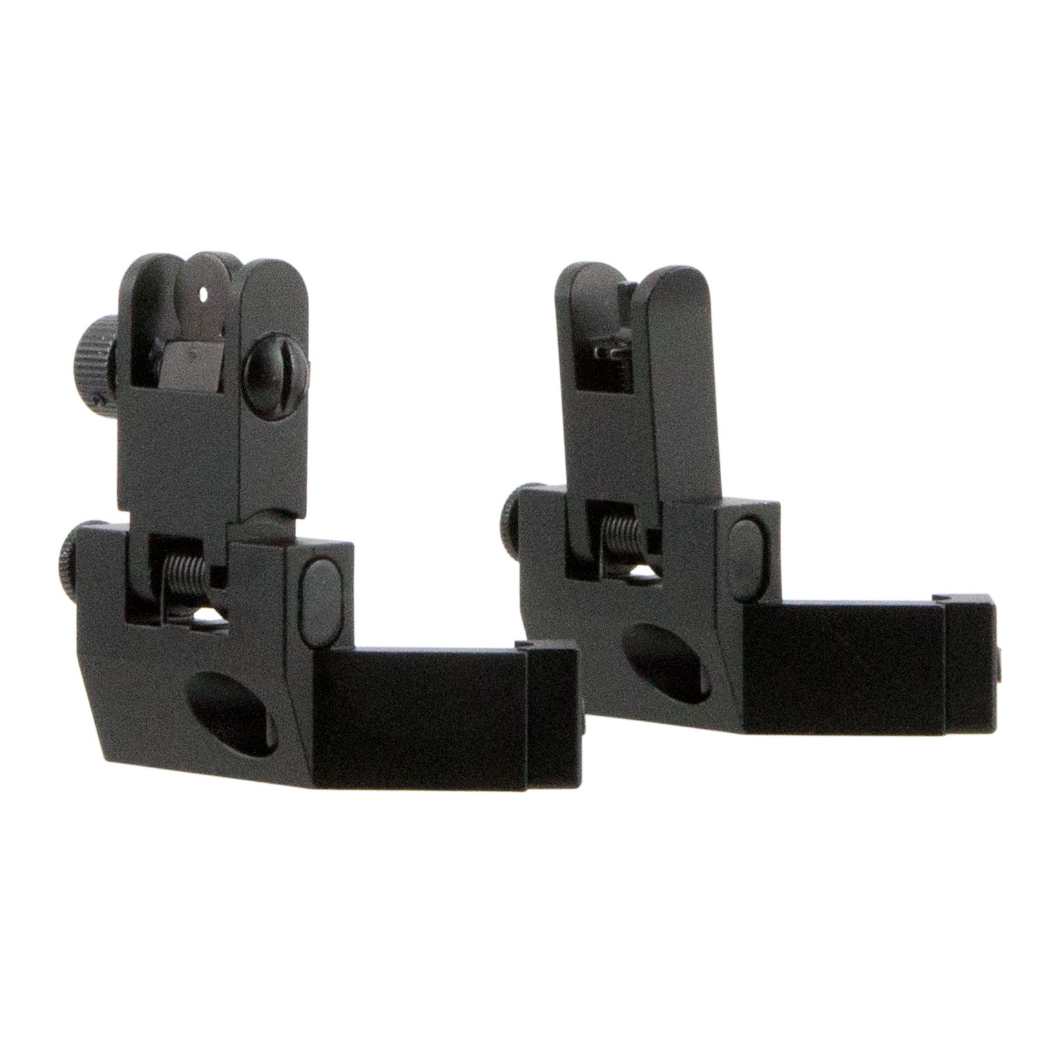 TacFire IS003 45 Degree Flip Up Iron Sight/Springloaded Black Anodized Front and Rear for AR-Platform