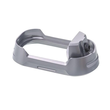 Tyrant CNC TDG17MWG4GREYBLACKSCRE Magwell Fits Glock 17 Gen4 Grey Aluminum