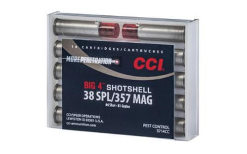 CCI Big 4 Shotshell 38Special/357Mag 84gr #4Shot 10 Per Box/20 Case