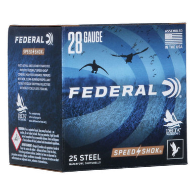 Federal 28 Gauge Speed Shok Waterfowl 2-3/4" #6 Steel 5/8oz 25 Rounds