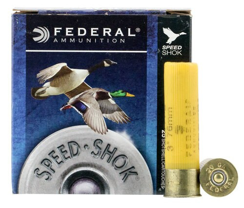 Federal Speed-Shok 20 Ga, 3", 7/8oz, Steel, 1550 FPS, 1 Shot, 25rd Box