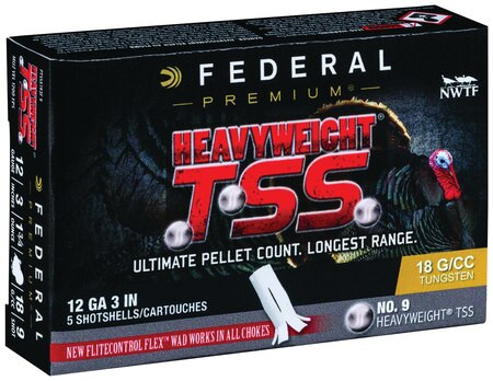 Federal Heavyweight TSS 12 Ga, 3", 1-3/4oz, 9 Shot, 5rd Box